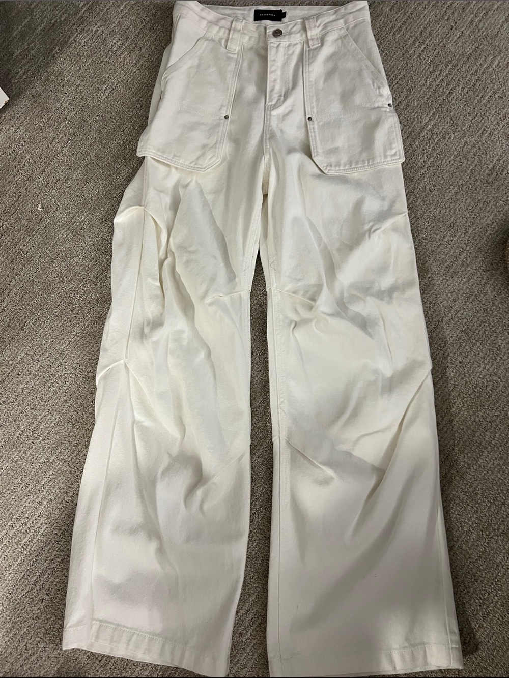 Women’s White Wide-Leg Carpenter Pants